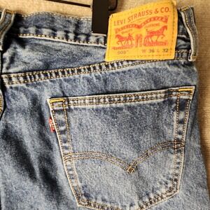 Levi Strauss Co 505 Jeans Mens 36x32 Medium Wash Straight Leg Denim